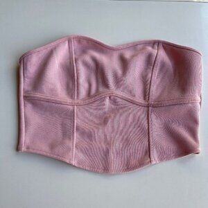 H&M Pink Strapless Crop Top Bandeau US S